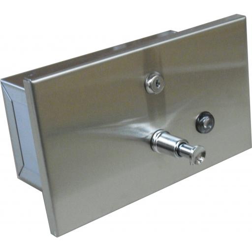 Flush mounted horizontal manual soap dispenser horizontal 1200ml