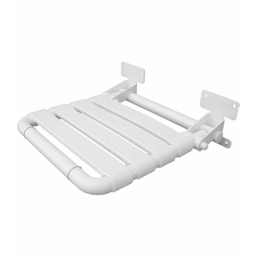 Folding shower seat with wall fixing bracket