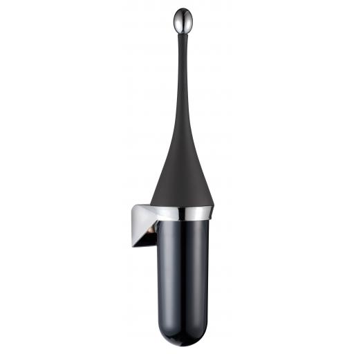 BLACK series toilet brush with wall mount