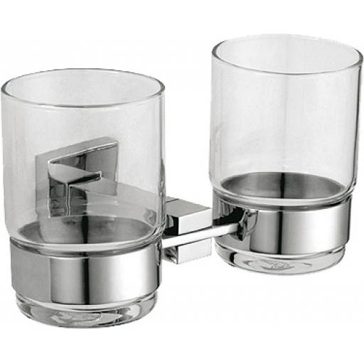 BARCELONA series double glass tumbler and wall support