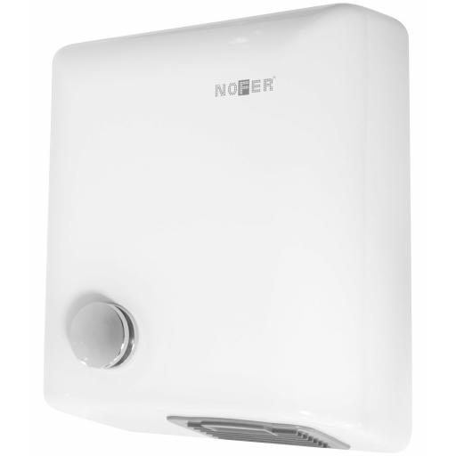 BIGFLOW manual hand dryer with an ABS painted white finish
