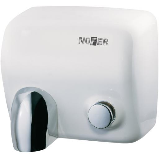CYCLON manual wall hand dryer with a white painted finish