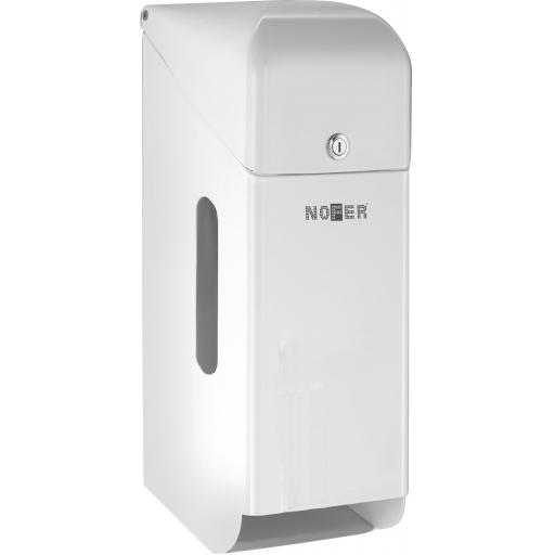 Domestic 3 roll paper dispenser. White