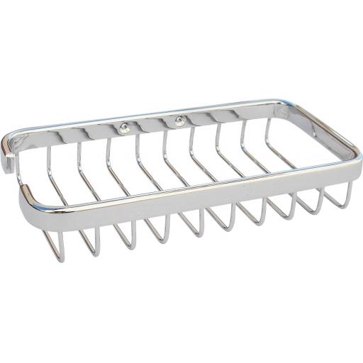 Soap basket in chrome plated brass