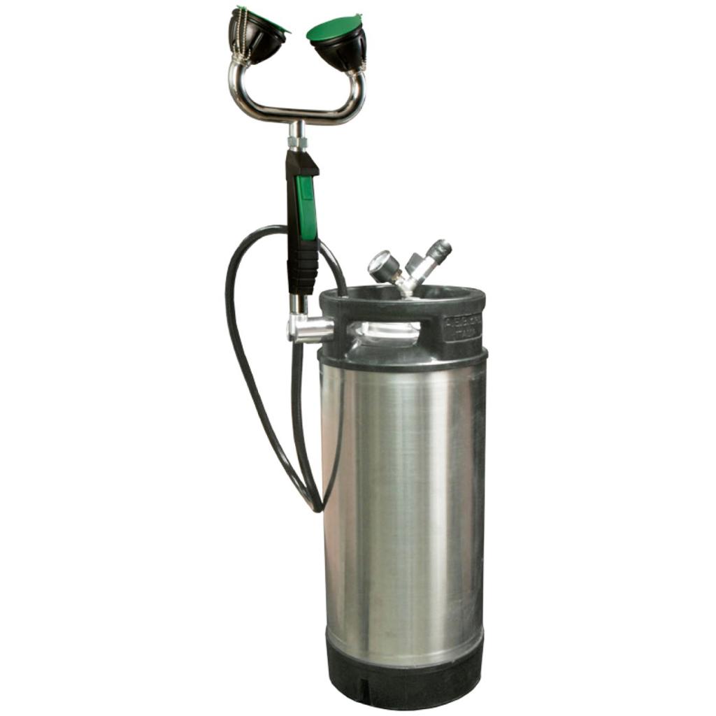 Portable emergency double eye wash station