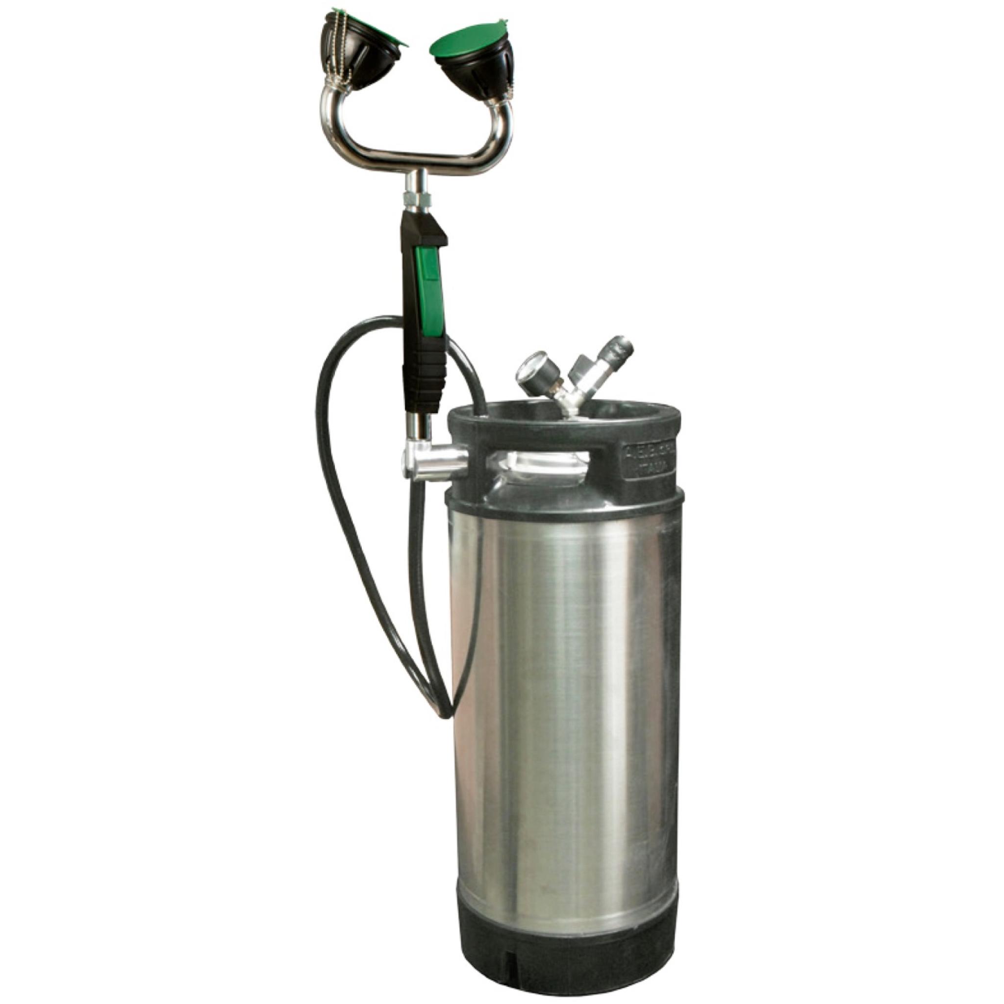 Portable emergency double eye wash station