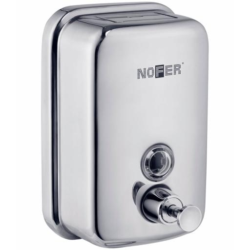 Manual wall mounted soap dispenser in polished stainless steel 600ml